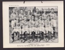 Trade cards, Football, Sunday Post, Football Teams 25.5cm x 19.5cm, 19 cards issued 1934 (missing