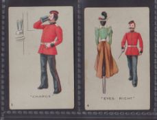 Cigarette cards, Carrick's, Military Terms, two cards, nos 3 & 4, (gen gd)