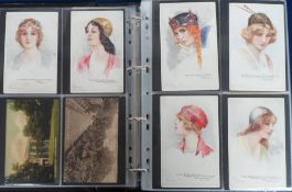 Postcards, a mixed UK topographical and subject collection of approx. 310 cards in modern album.