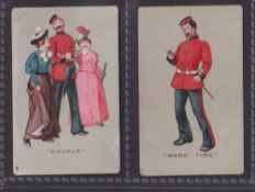 Cigarette cards, Carrick's, Military Terms, two cards, nos 6 & 11, (fair/gd)