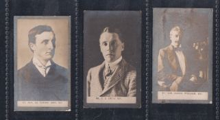 Cigarette cards, Henry Welfare & Co, Prominent Politicians, 3 cards RT Hon Sir E Grey, F E Smith, Rt
