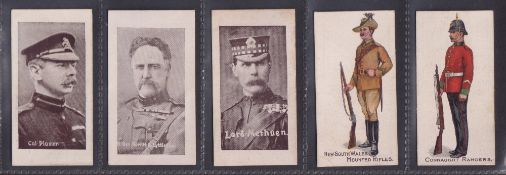 Cigarette cards, Churchman 5 Military type cards, 3 Boer War Generals Clam (Brown), Plumer,