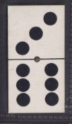 Cigarette card, Wood Bros., Dominoes, type card, 6/3 (vg) (1)