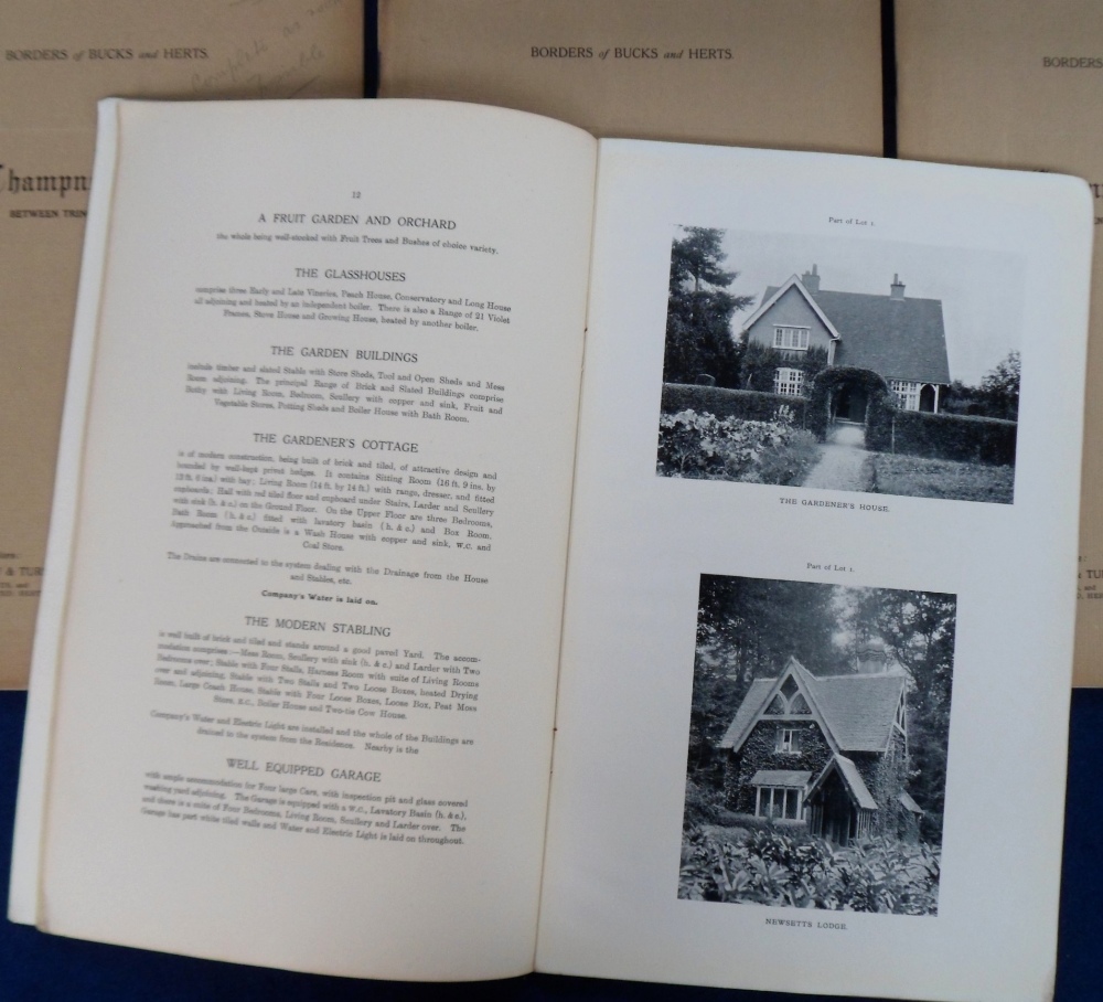 Ephemera, 6 auction catalogues for the sale of The Champneys Estate on October 6th 1924, each one - Image 2 of 3
