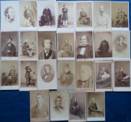 Photographs, a selection of 25 cdv's of Victorian personalities (c1860-1880), with Prime