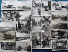 Transportation Photographs, approx. 300 worldwide, b/w, postcard sized images of trams, trolleybuses