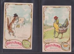 Trade cards, Huntley & Palmer, HUT-13 The Seasons (red back French Gaufrette Vanille version) (set