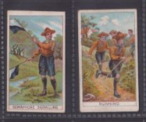 Trade cards, Falconer & Co, Boy Scout Cards, two type cards, no 7 (red back) (gd/vg) & no 3 (black