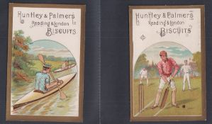 Trade cards, Huntley & Palmers, Sports (Semi Circular background) 'P' size, backs in French, all