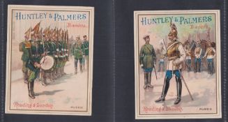 Trade cards, Huntley & Palmers, Soldiers of Various Countries, 'P' size, backs in French, grey, (