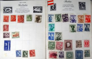 A quantity of 20th century stamps - UK and world, in a Stanley Gibbons stock book, together with