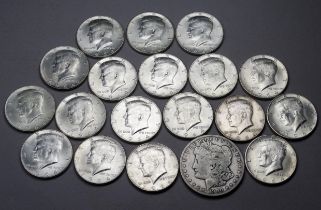 A quantity of American half dollars - dated1964, together with another dated 1900. (qty)