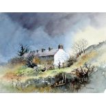 # David BELLANY (British 20th-21st Century) Cottage Row - Clydach Watercolour Signed lower right,