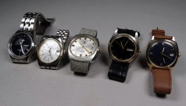 A collection of gentleman's wristwatches - including a Questar early electronic caliber ESA9154,