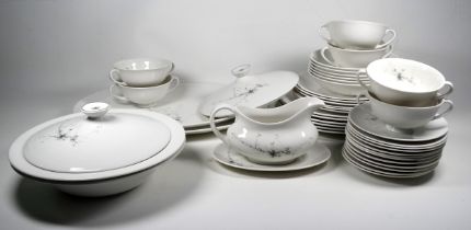 A Royal Doulton Greenbrier dinner service - for six place settings, including dinner, salad and side