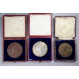 A 1902 Edward VII coronation medal - silver with box, 86g, together with a Victoria Golden Jubilee