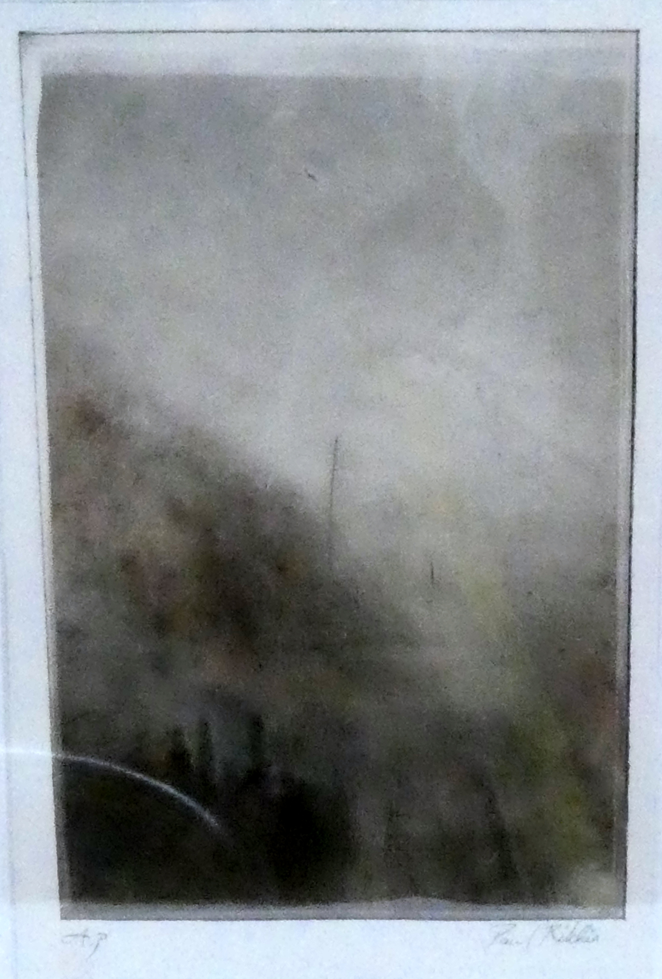 Paul RITCHIE (British b. 1948), Misty Landscape Etching in colours, Signed lower edge, artist's - Bild 4 aus 4