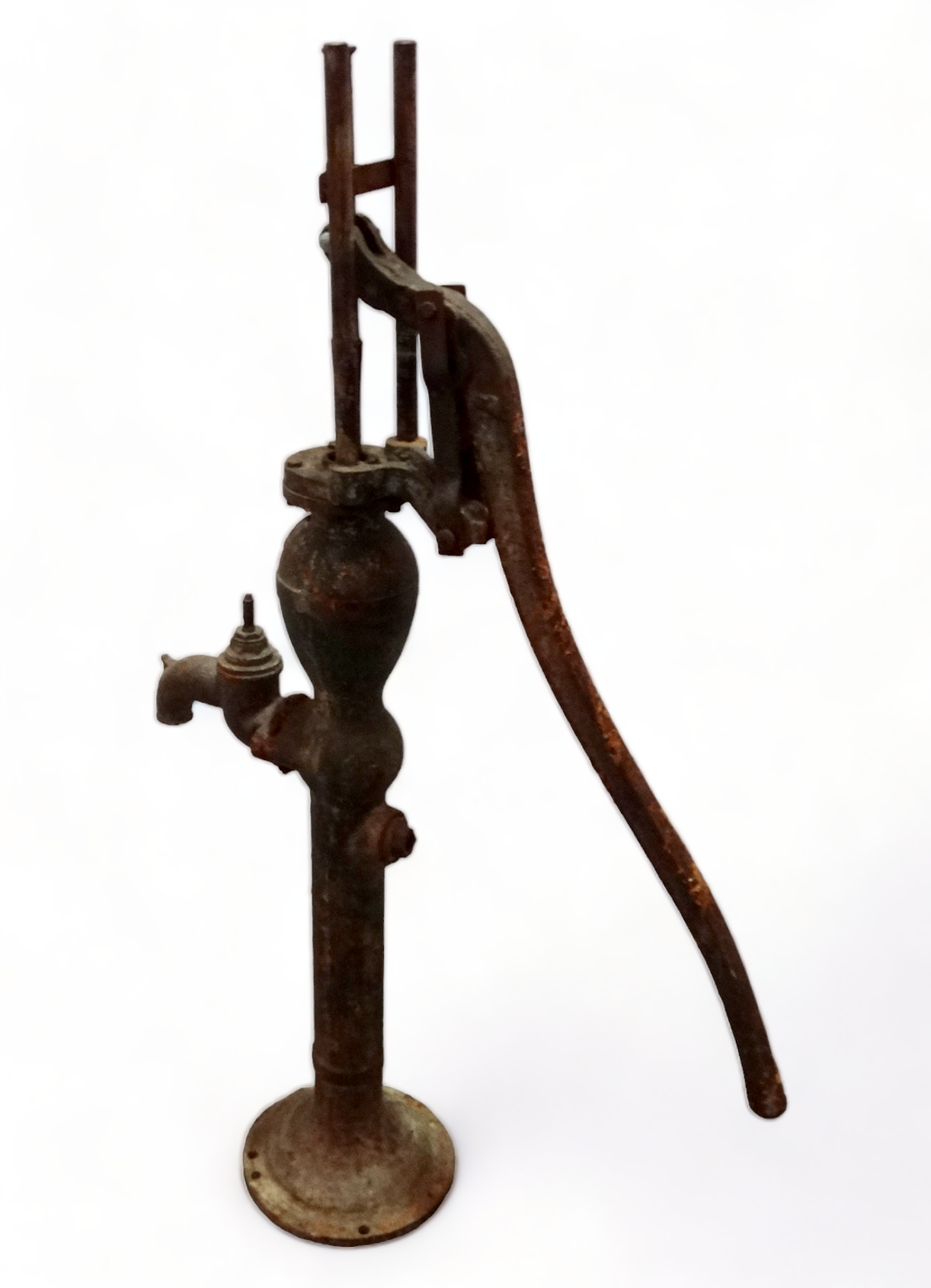 A cast iron pump - the spout with a tap fitting, height 125cm. - Image 2 of 2