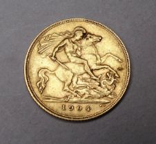 An Edward VII half sovereign - dated 1904.