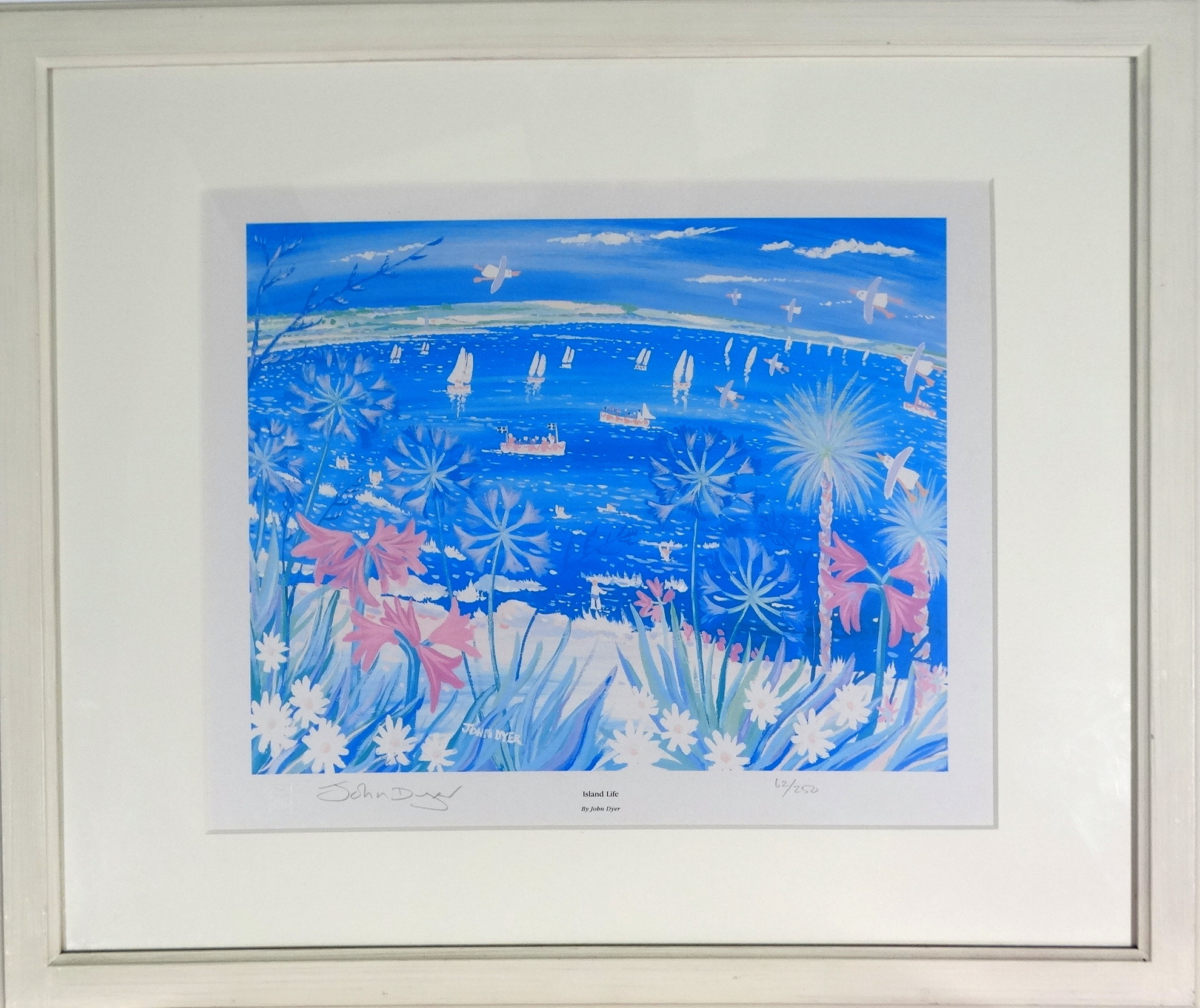 # John DYER (British b.1968) Island Life Lithograph Signed and numbered 62/250 Framed and glazed - Image 4 of 8