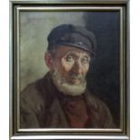 Max (Peter Paul) KROMBACH (German 1867-1947) The Old Salt Oil on canvas Signed top right Framed