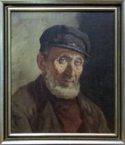 Max (Peter Paul) KROMBACH (German 1867-1947) The Old Salt Oil on canvas Signed top right Framed