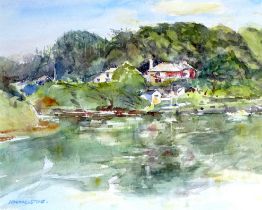 # Margaret MERRY (British 20th-21st Century) On the Helford Low Tide Pastel Signed lower right