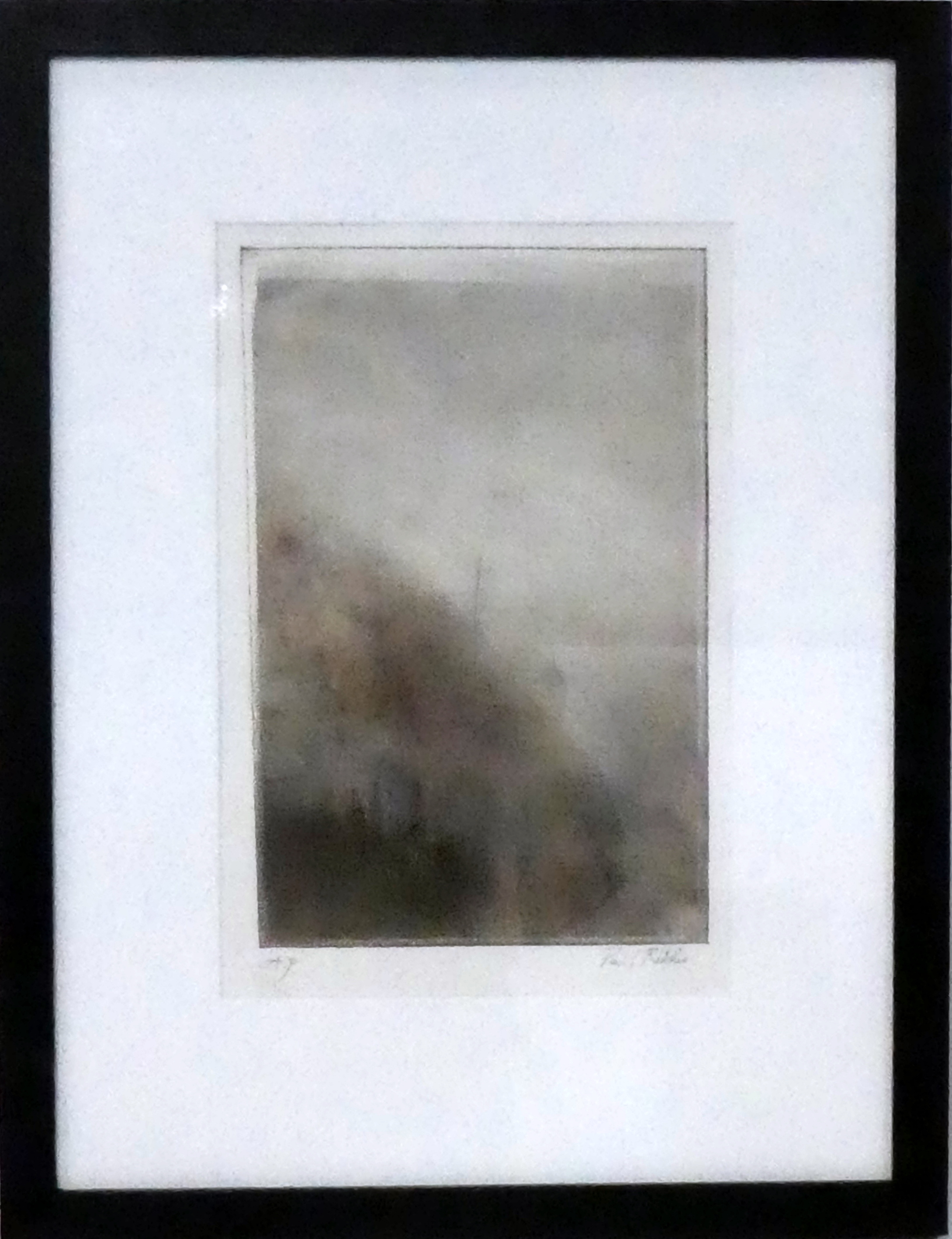 Paul RITCHIE (British b. 1948), Misty Landscape Etching in colours, Signed lower edge, artist's