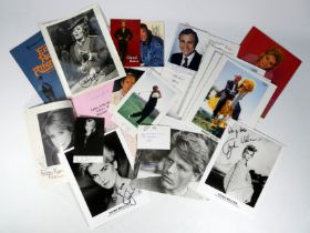 A quantity of signatures and ephemera - including Toya Wilkox signed images, a BBC news scrip for