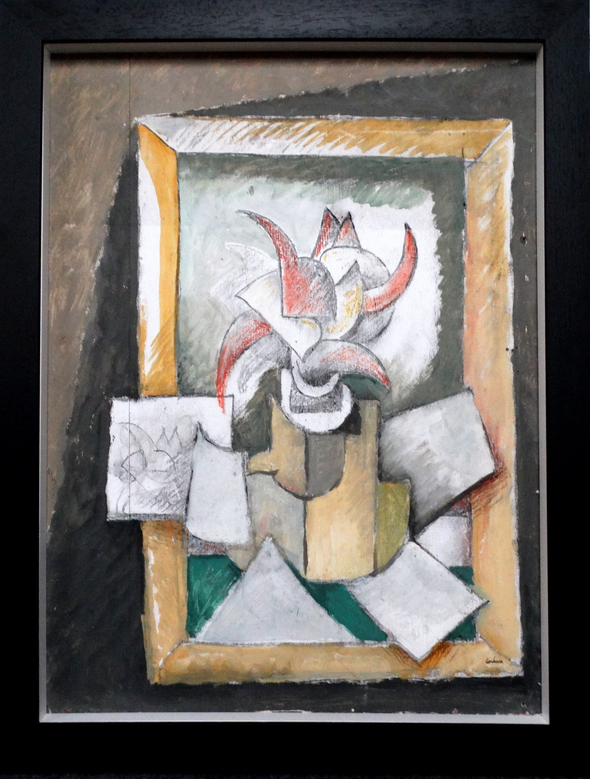 # George LAMBOURN (1900-1977) Abstract Forms Mixed media on board Signed lower right and inscribed - Image 2 of 5