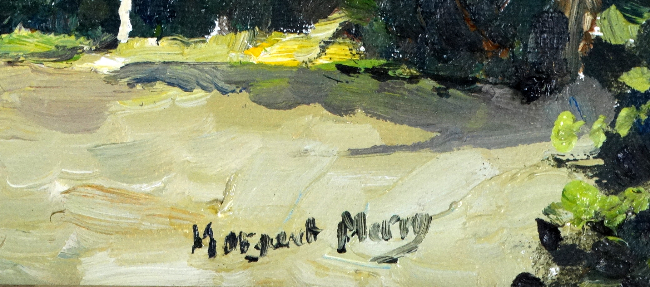 # Margaret MERRY (British 20th-21st Century) Blue Boat on the Helford Oil on canvas Signed lower - Image 8 of 9