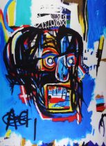 Jean-Michel BASQUIAT (1960-1988) Untitled Skull Giclee on canvas Picture size 87 x 61cm Overall size