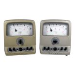 Two educational volt-ammeters - by Leybold, in grey plastic cases, height 32cm. (2)