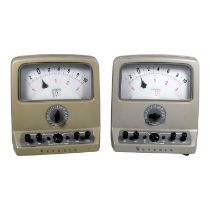 Two educational volt-ammeters - by Leybold, in grey plastic cases, height 32cm. (2)