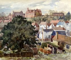 May MONCKTON (British 20th Century) Room with a View - Sutton Valance Watercolour Signed lower left,