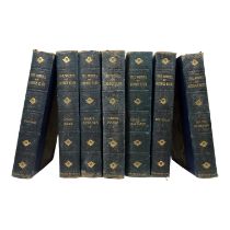 ELIOT George - Wheeler Publishing deluxe edition, half leather with marble covers, seven volumes. (