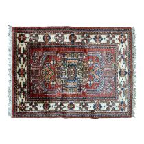 A small Persian mat - possibly Shirvan, 110 x 85cm