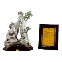Lladro figure group - 'Musica Oriental', boxed, height 29cm.