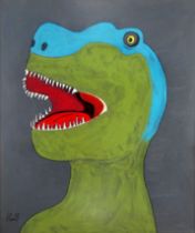 # Steve CAMPS (Cornish Contemporary b.1957) T. Rex Acrylic on board Signed lower left Framed Picture