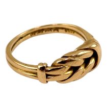 A 9ct gold knot ring - size M, 4.6g