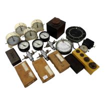 A quantity of school scientific equipment - including five stop-clocks, various weights, Newton