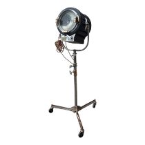 A Mole Richardson model 410 theatre/stage light - matt black finish with polished aluminium and