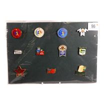 Eleven various different Olympic pin badges. (11)