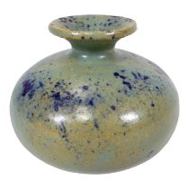 Carole MARSHALL (British 20th/21st Century) - a small pottery vase, blue speckle glazed, of