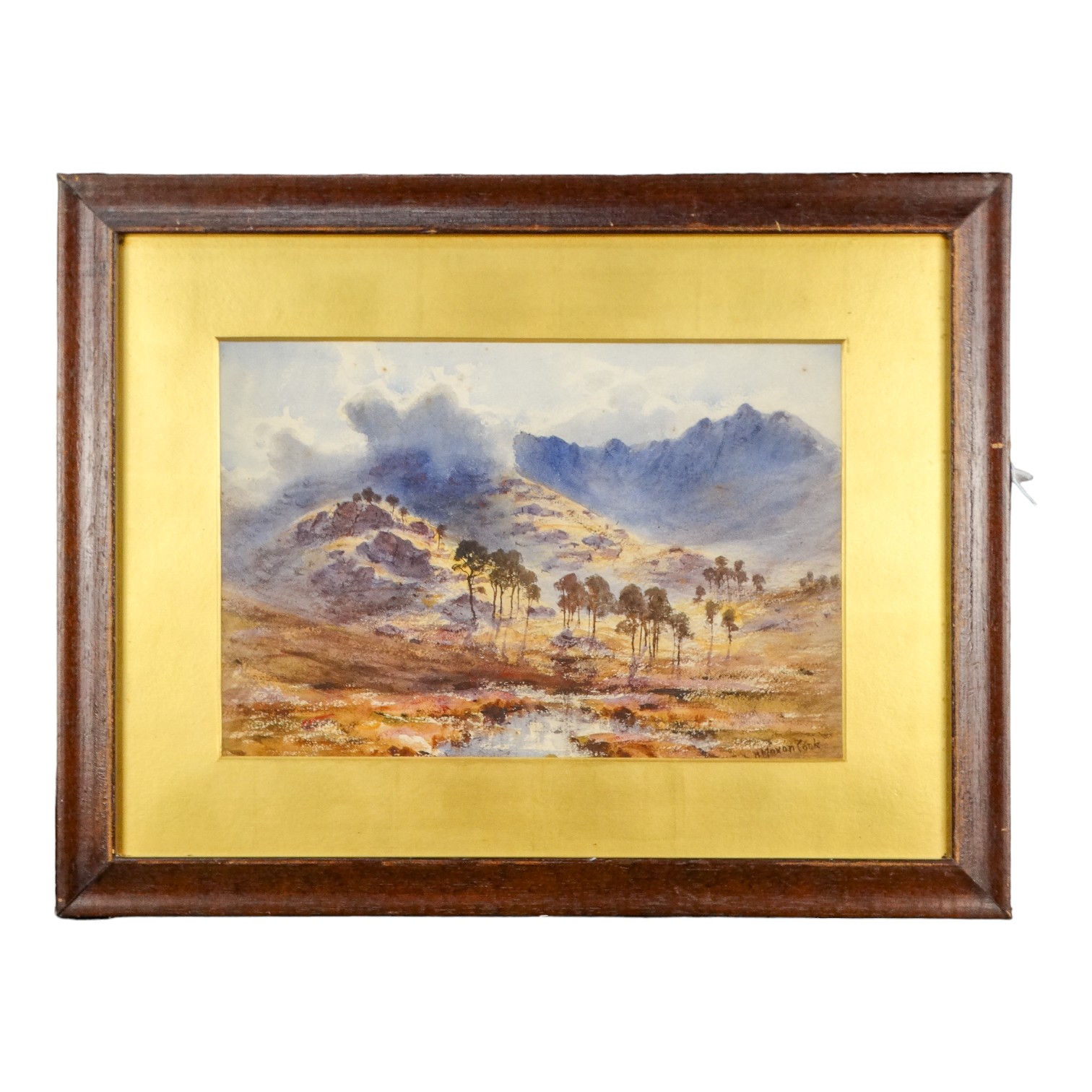 Herbert Moxton COOK (British 1844-1929) Highland Landscape Watercolour Signed lower right Framed and - Image 2 of 4