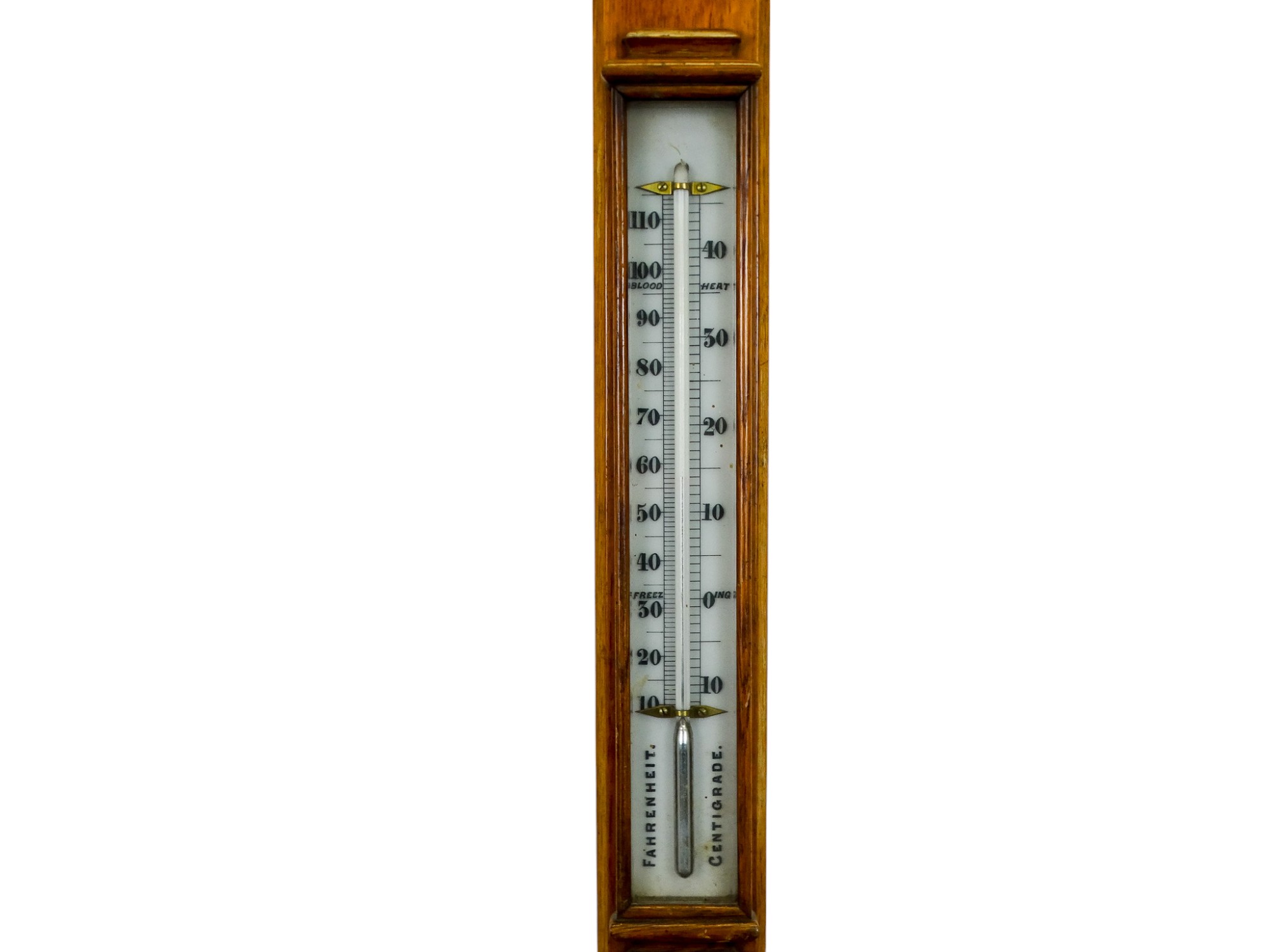 An early 20th century oak stick barometer - by J H Steward of London, with a pair of vernier - Image 3 of 7