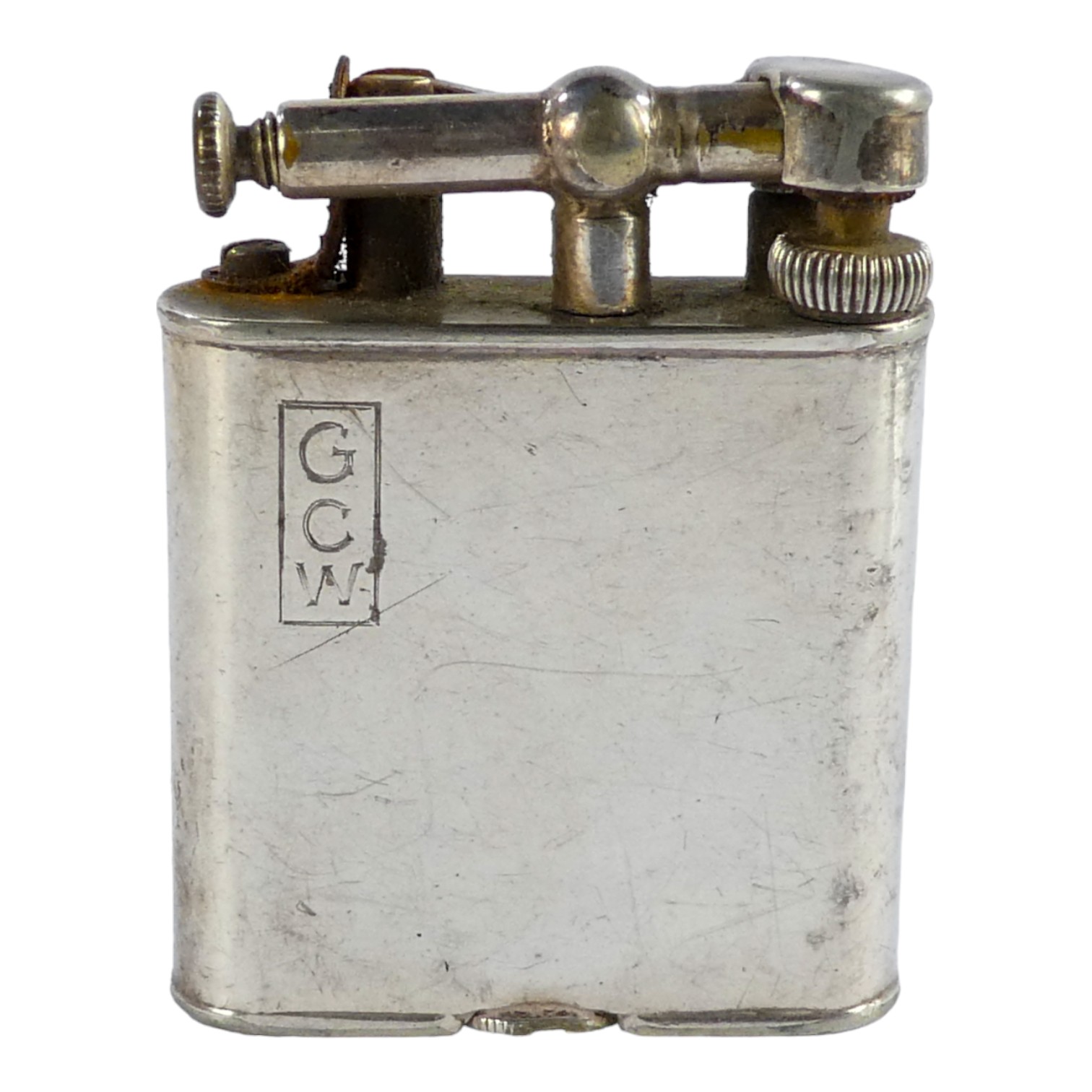 An Art Deco style Parker Beacon silver cigarette lighter - London 1936, Parker Pipe Co, rhombus - Image 3 of 15