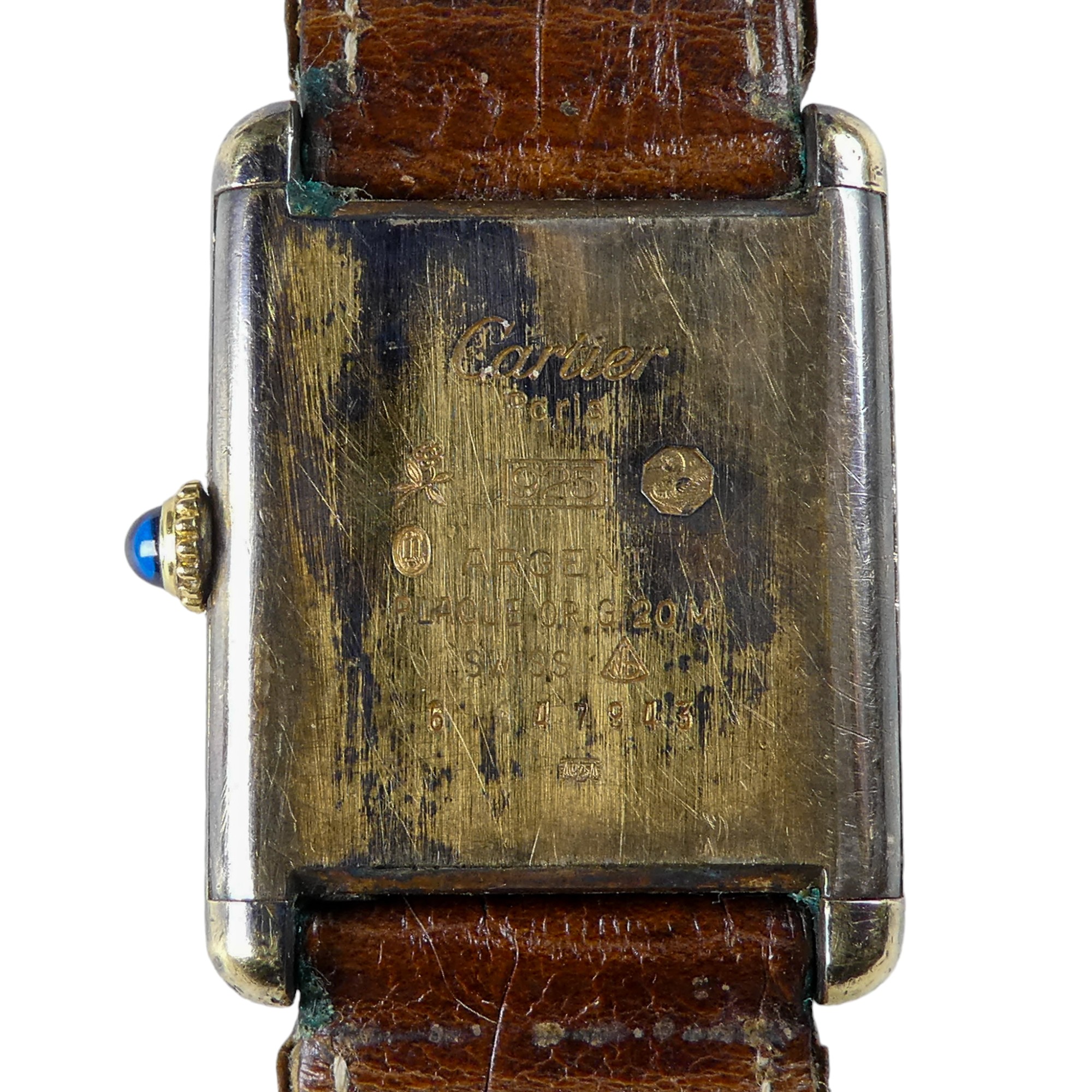 A ladies' vintage Must de Cartier tank wristwatch - with vermeil head, the square champagne finish - Image 2 of 3