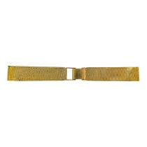 A 9ct gold gentleman's watch strap - of tapering mesh form, weight 26g.