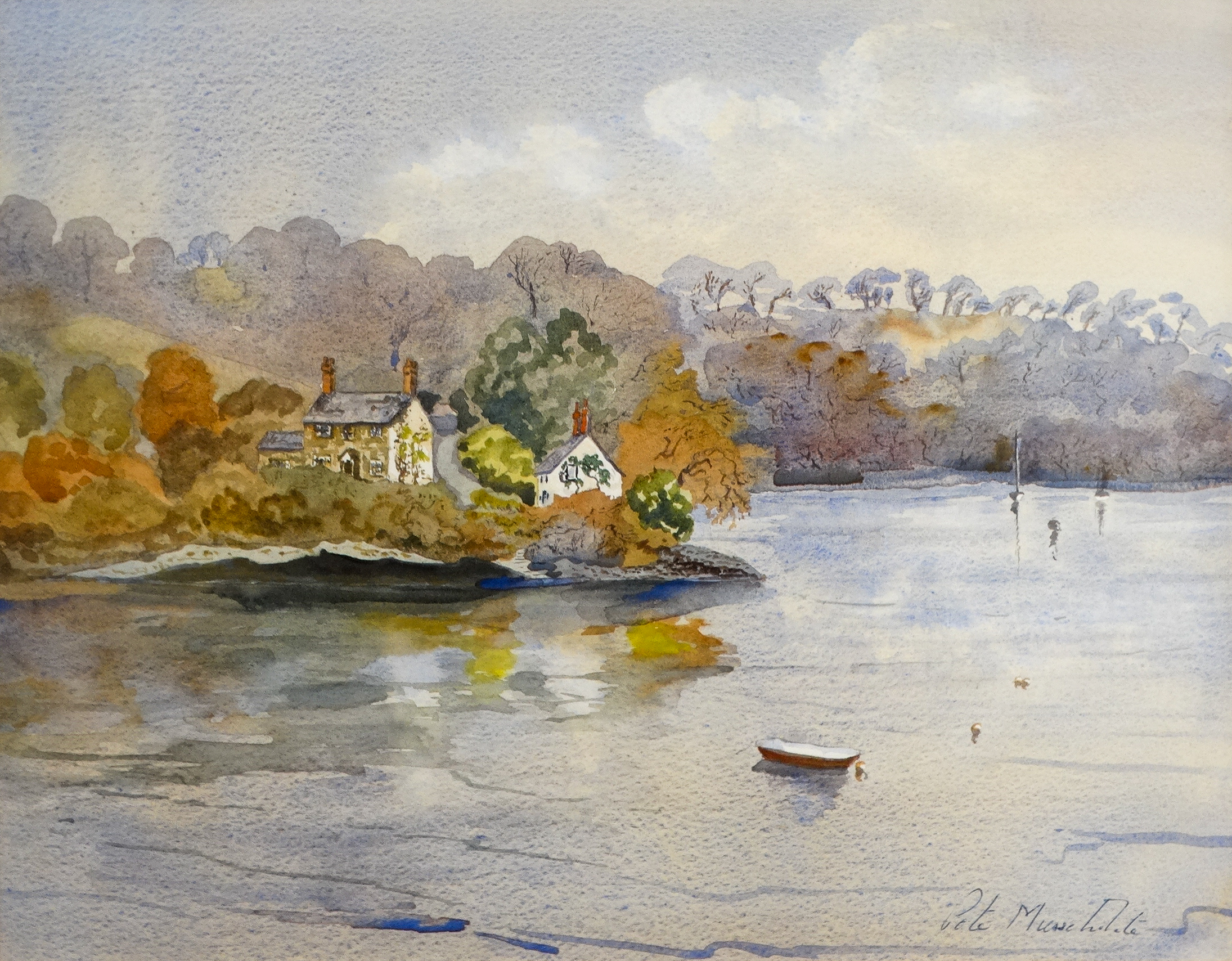 Peter MUSSELWHITE (British 20th Century) Tresillian River Malpass Truro Watercolour Signed lower - Image 7 of 11